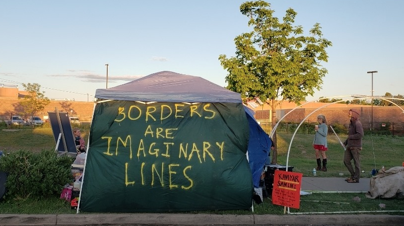 campamento de activistas contra ICE