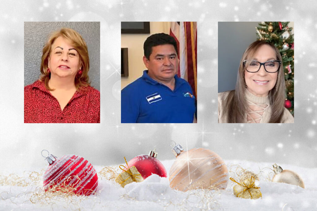 Líderes comunitarios hispanos brindan su saludo de navidad