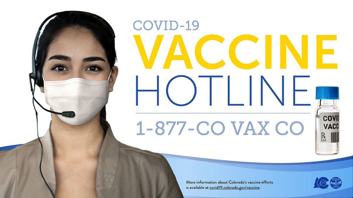 Colorado launches new COVID-19 vaccine hotline Use nueva línea contra el covid-19