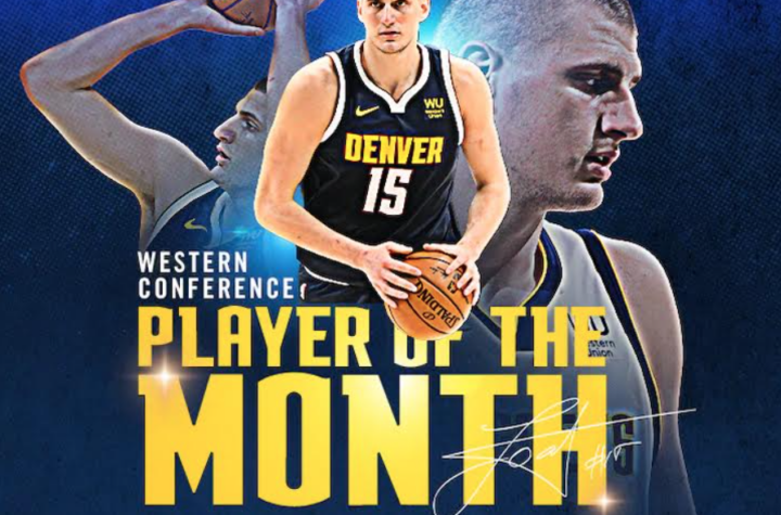 Nikola Jokić es el mejor jugador del mes en la conferencia del oeste