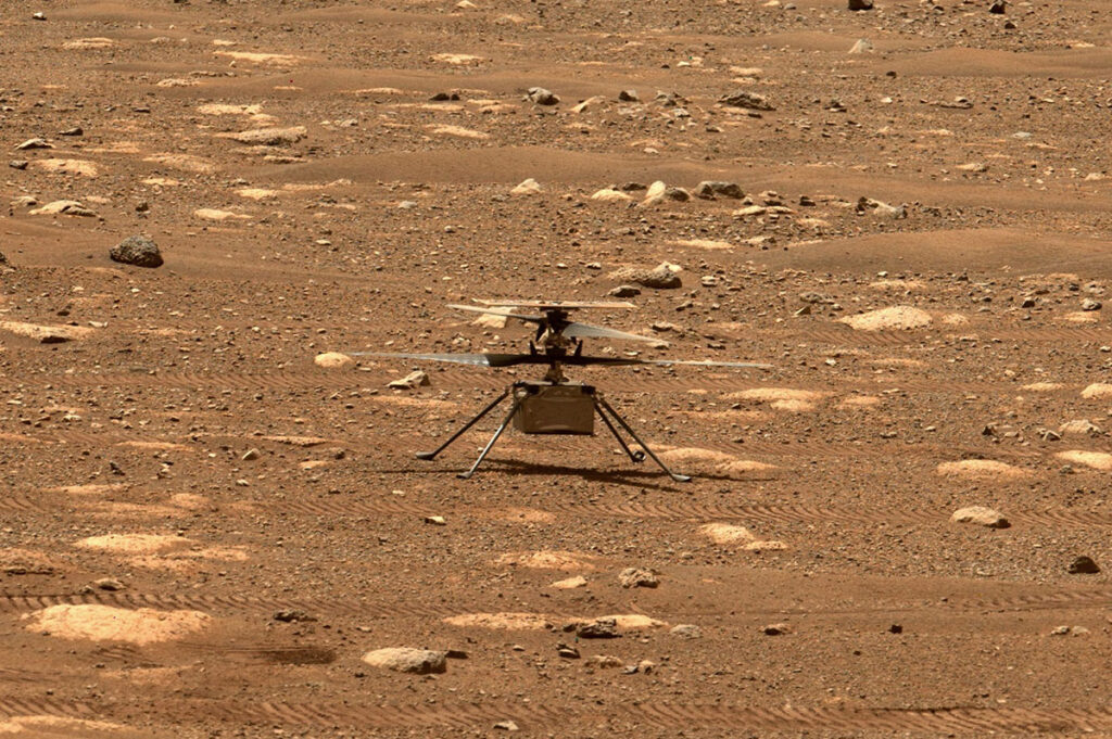 El helicóptero Ingenuity voló sobre cielo de Marte