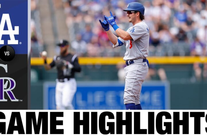 Los Rockies solo ganaron un juego en la serie contra Dodgers (1-3)