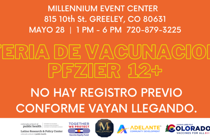 Feria de vacunación en Greeley el viernes 28 de mayo