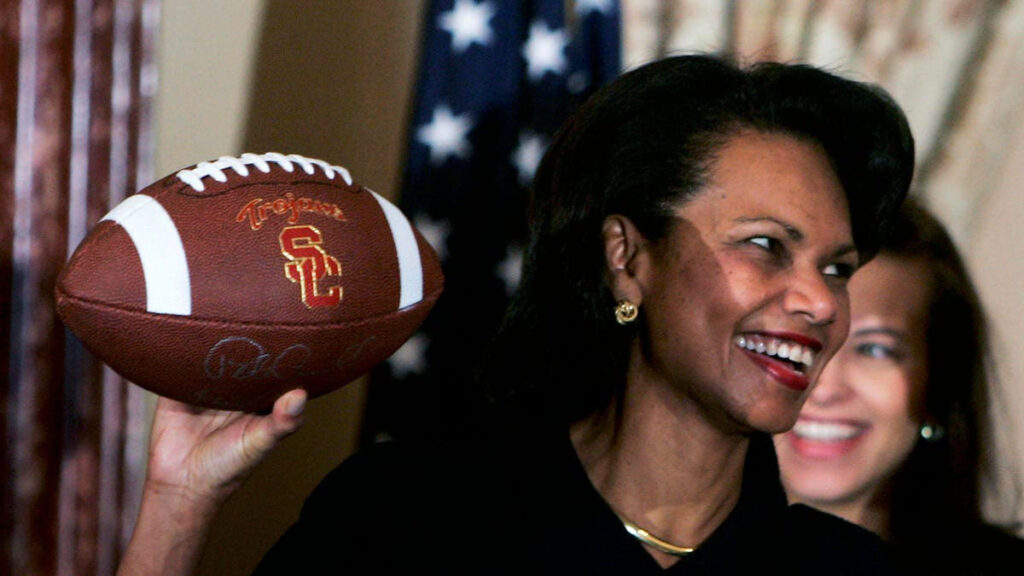 Condolezza a los Broncos