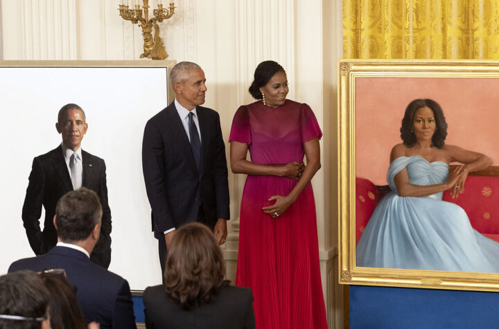 Revelan retratos de Barack y Michelle Obama