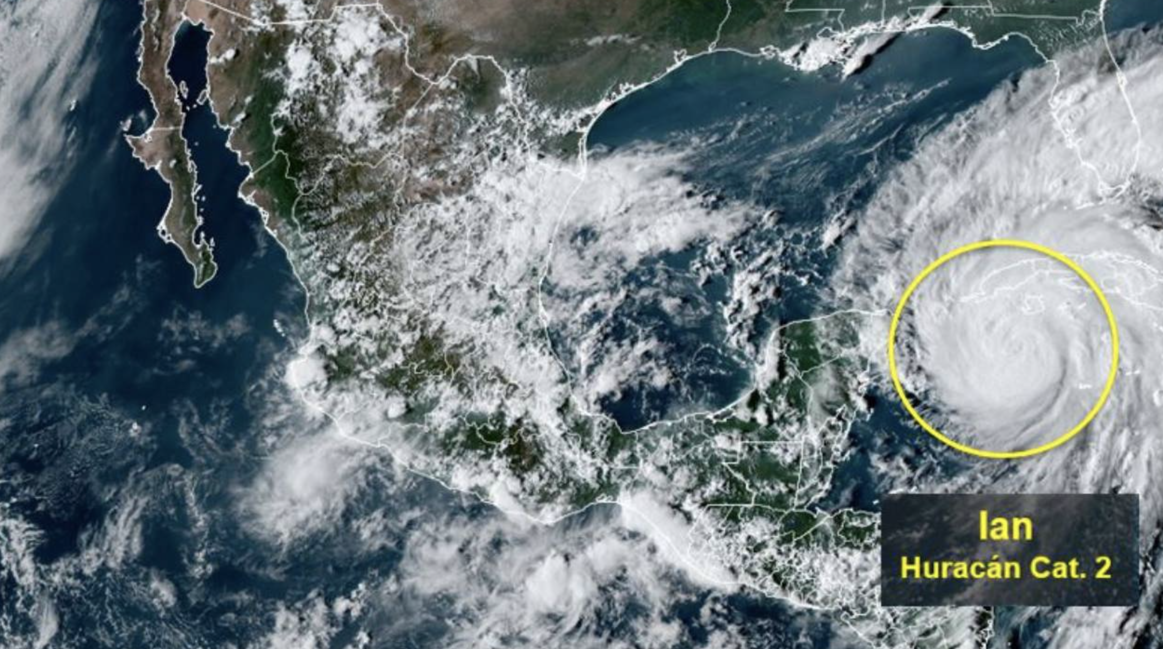 Huracán Ian afectará  Península de Yucatán