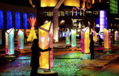 Disfrutando las luces de navidad