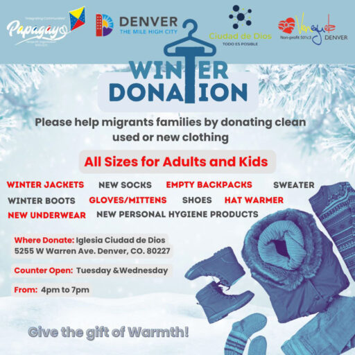 Establecen centro de donativos para migrantes en Denver