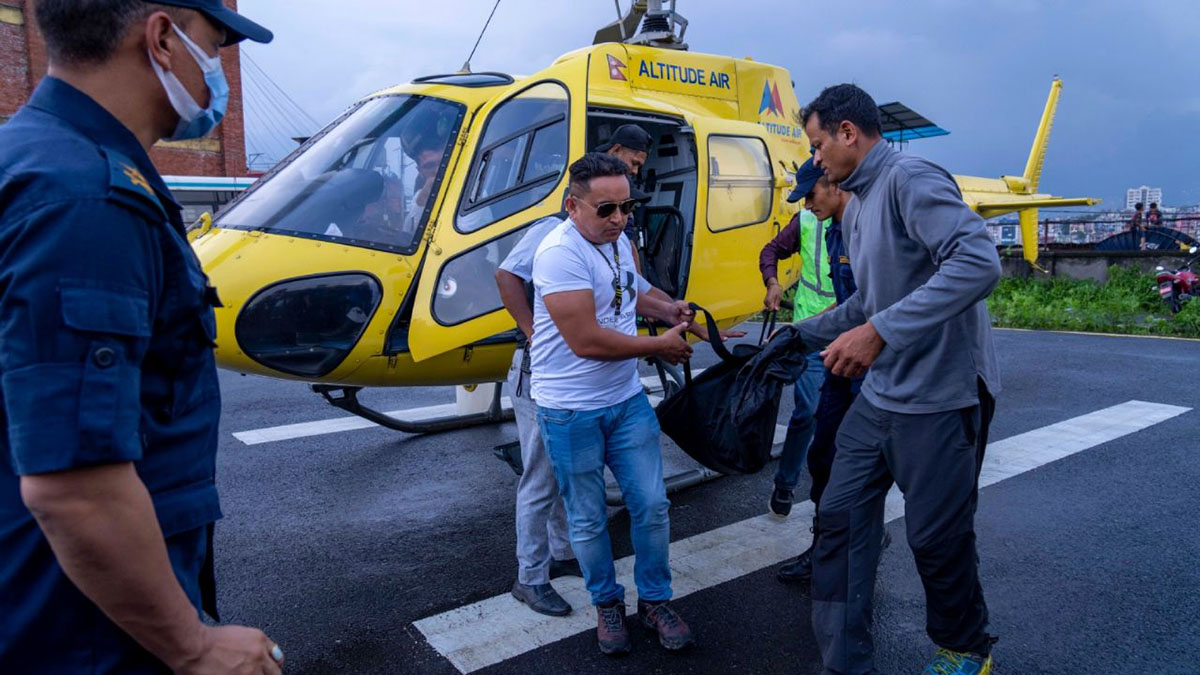 Víctimas en Nepal