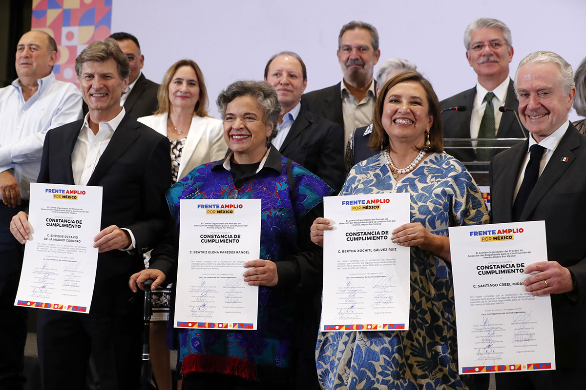 Oposición tiene 4 aspirantes para candidato presidencial en el 2024