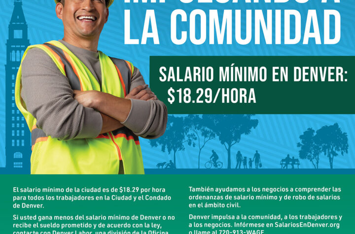Denver’s minimum wage is $18.29 per hour El salario mínimo de Denver sube a $18.29 por hora