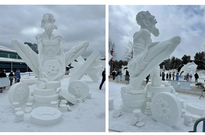 Equipo México celebra su triunfo en el Breckenridge International Snow Sculpture Championship 2024