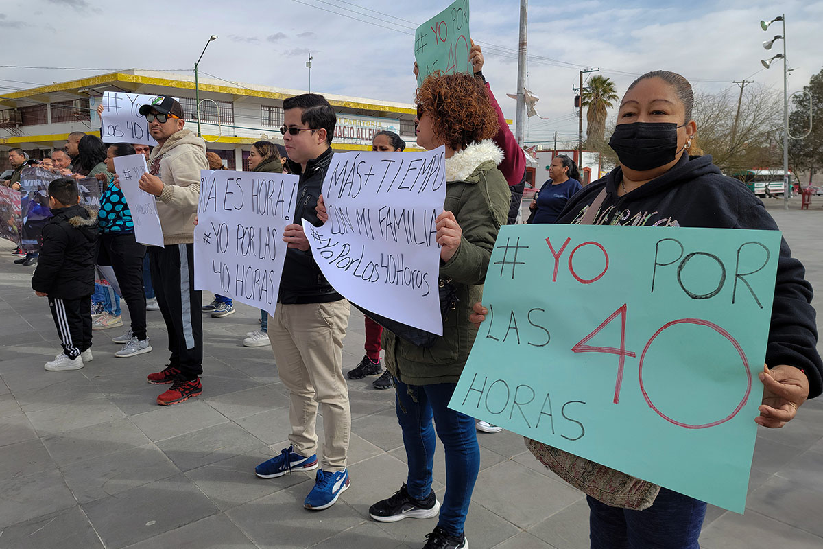 Obreros de maquiladoras exigen reducción de jornada laboral