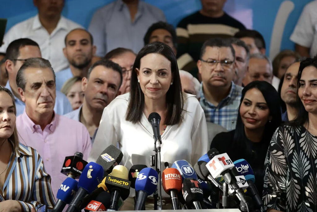María Corina Machado desafía a la autoridad electoral venezolana