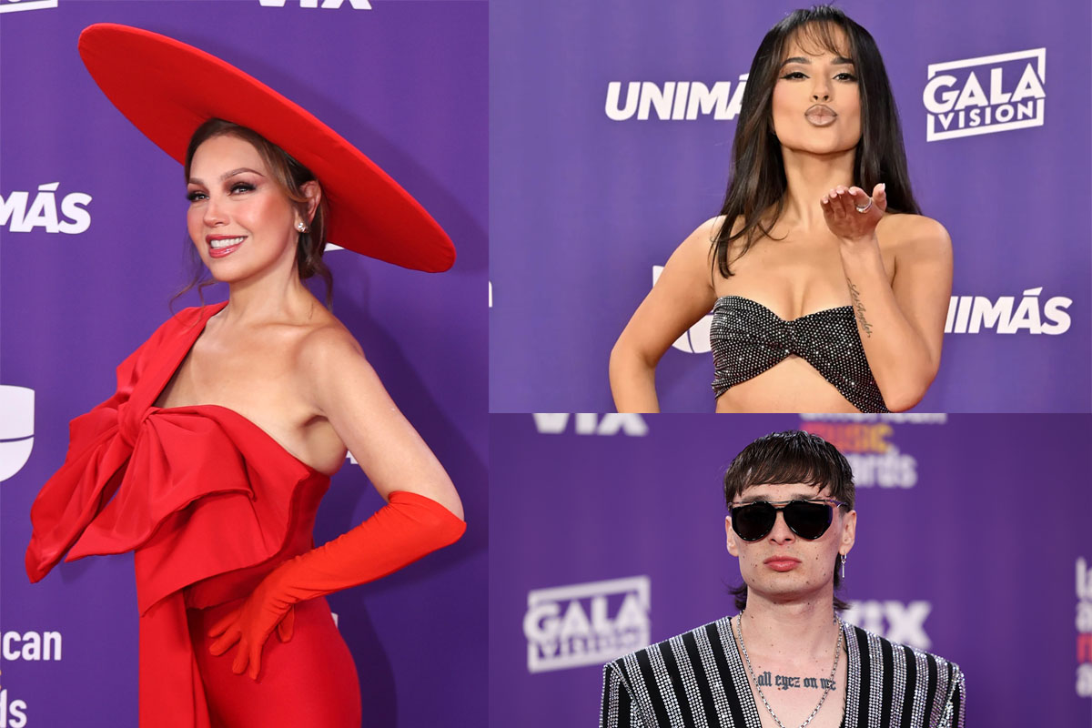 Thalía lució pantboots rojos de Balenciaga