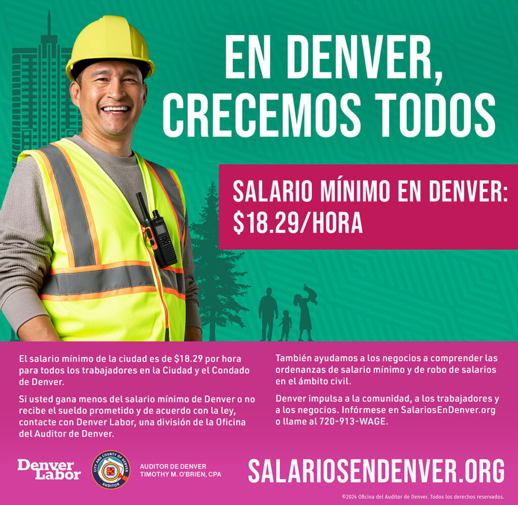 Los trabajadores por día están protegidos contra el robo de salarios Day laborers are protected against wage theft in Denver
