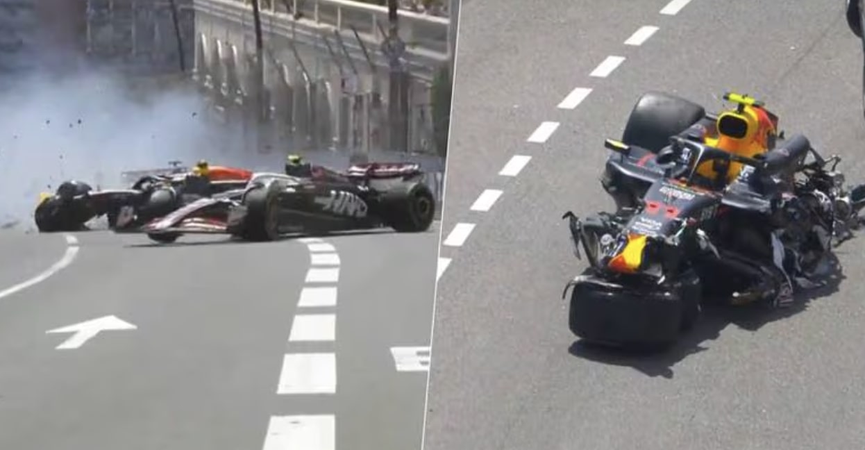 Checo Pérez sufre accidente y abandona Gran Premio de Mónaco