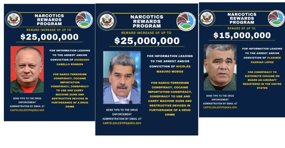 Ofrecen 25 millones por la captura de Maduro