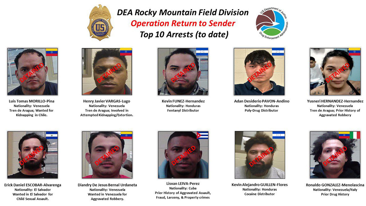 DEA reporta casi 100 arrestos en Colorado