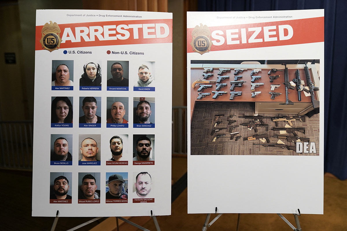 DEA arresta 16 miembros del Cartel de Sinaloa