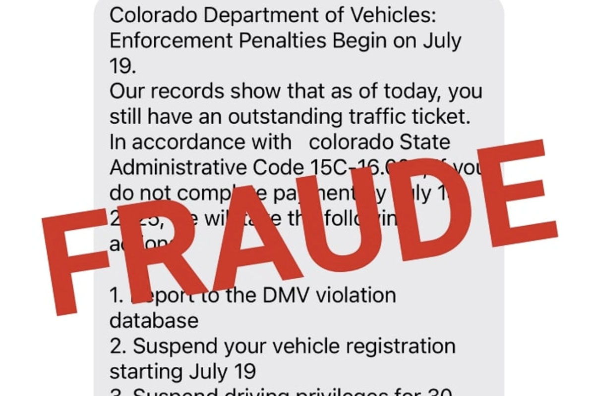 Alerta por mensajes falsos del DMV en Colorado