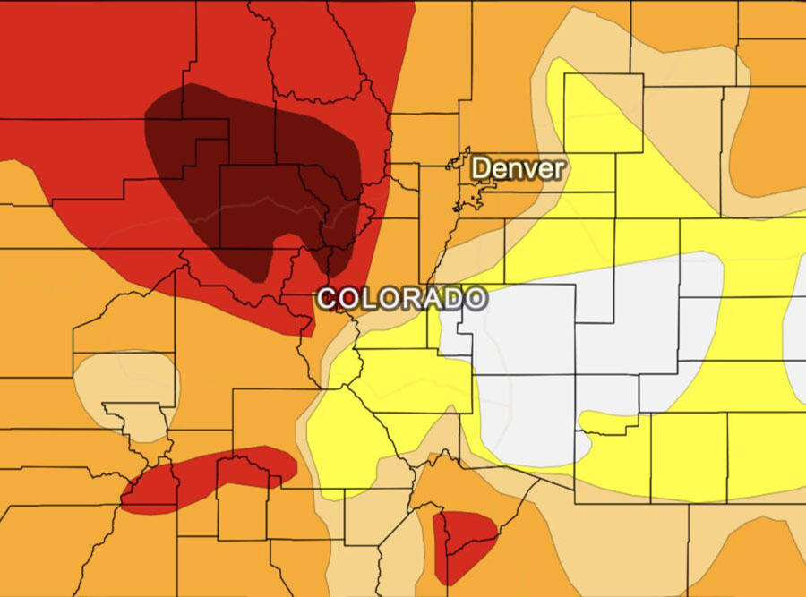 74% of Colorado under water stress Un 74 % de Colorado bajo estrés hídrico 