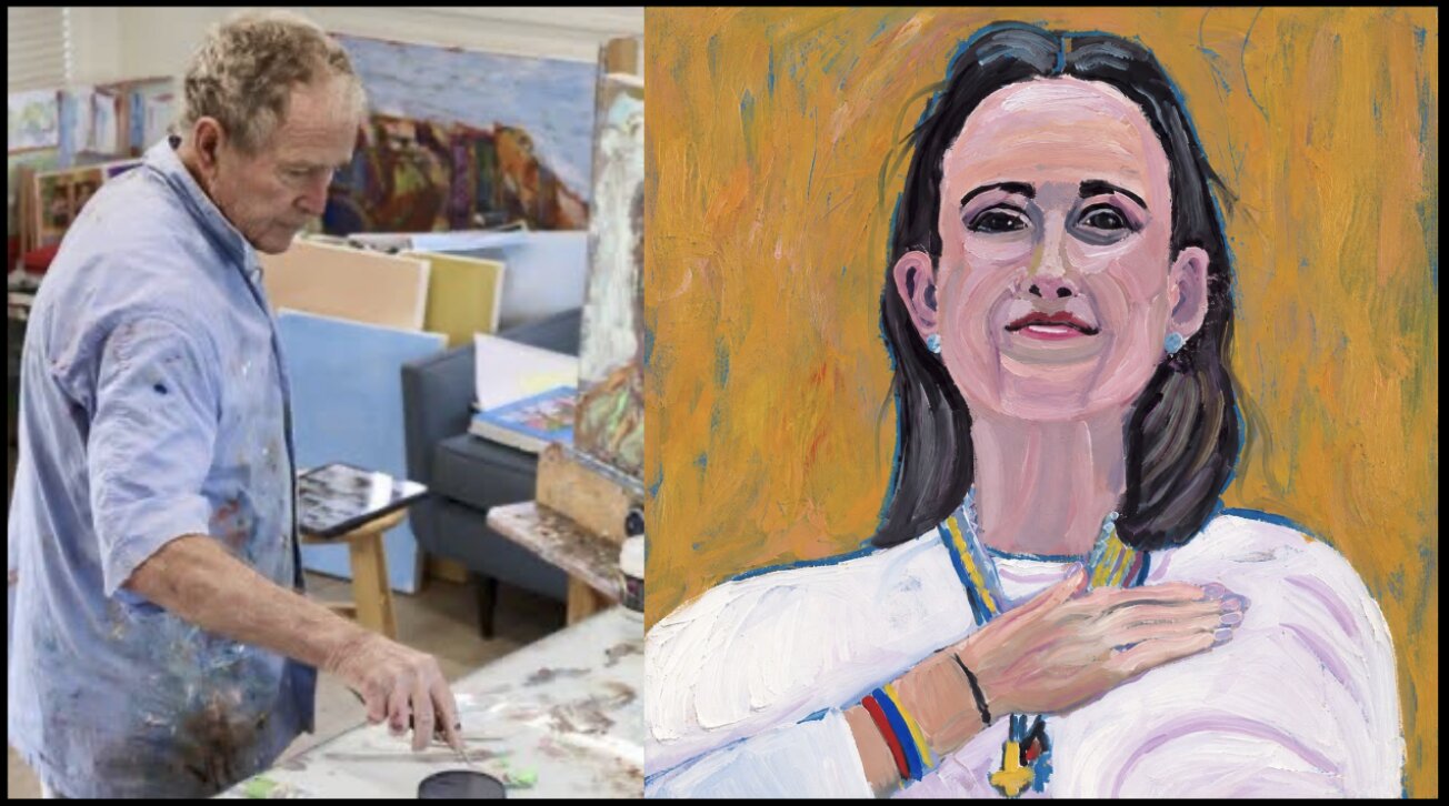 Expresidente Bush hace homenaje a María Corina Machado